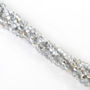 bicone half silver
