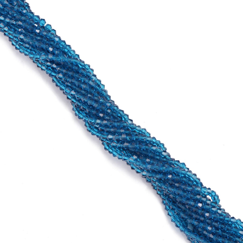 bicone peacock blue