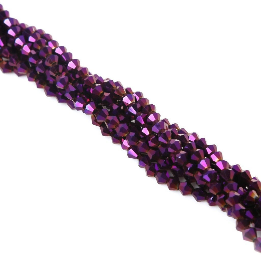 bicone purple plated