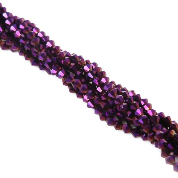 bicone purple plated