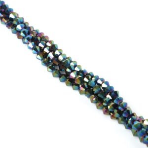 bicone rainbow plated