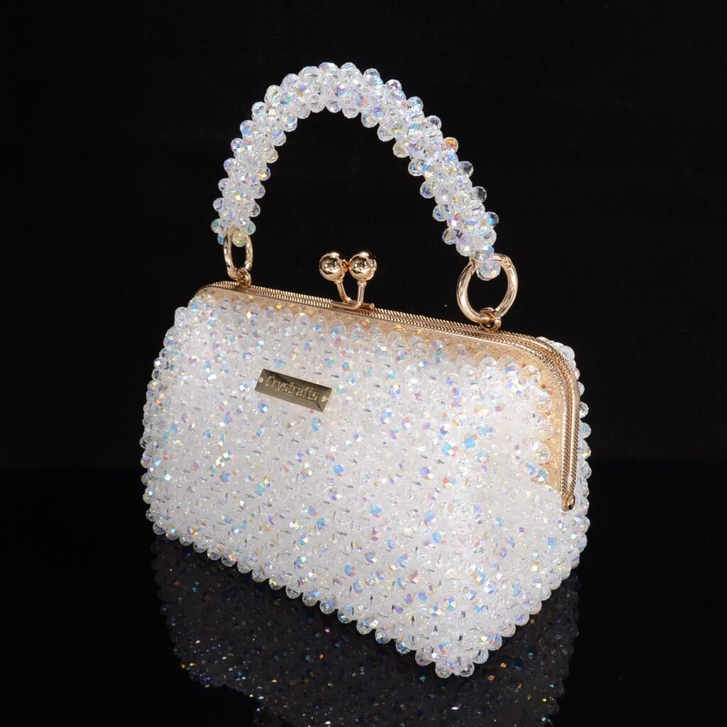 Classic Crystal Moon Bag 8mm Version Angled Side View