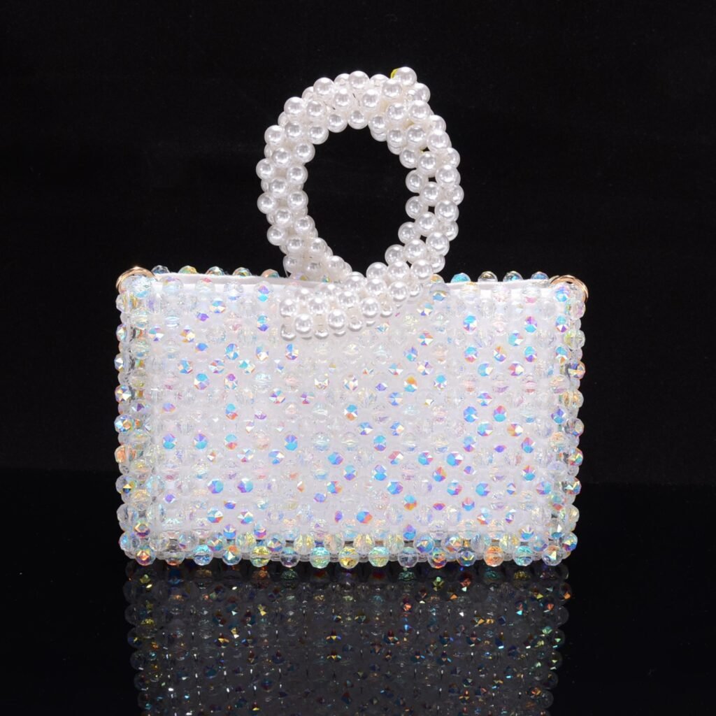 Crystal Beaded Swan Bag Back View