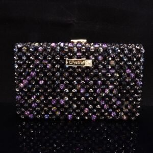 Handmade Crystal-Beaded Minaudière Front View