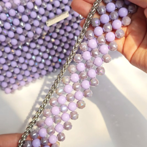 Handmade Crystal Beaded Envelope Handbag - Image 5