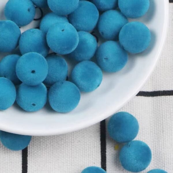 lake blue flocked