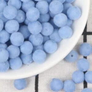 light blue flocked