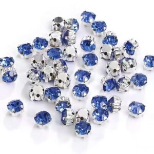 4mm Sew-On Crystal Rhinestones in Light Blue