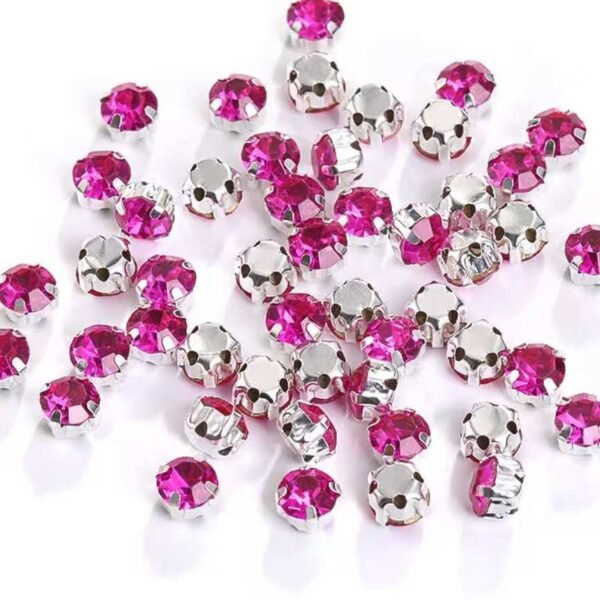 4mm Sew-On Crystal Rhinestones in Diffused Rose