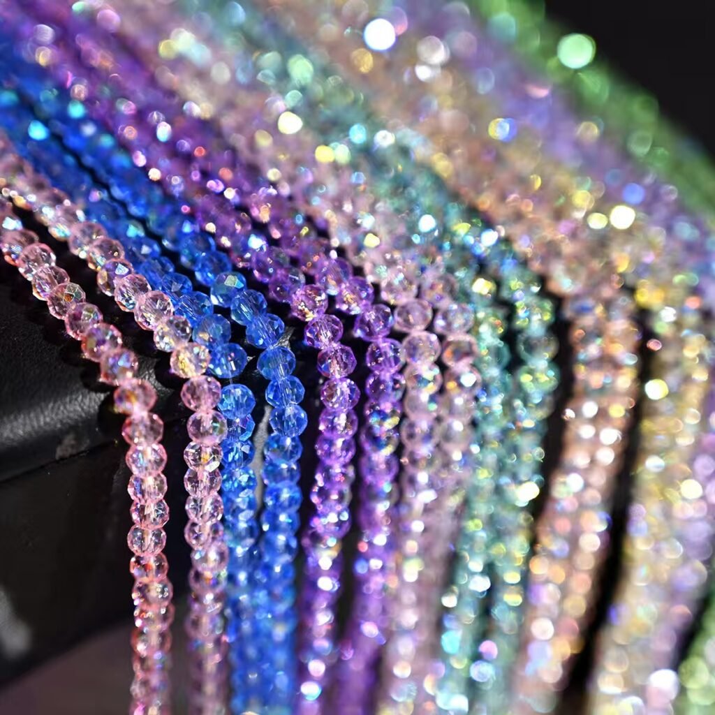 Glass Crystal Briolette Beads 8mm and 10mm Mixed Colors for DIY Beaded Bags
