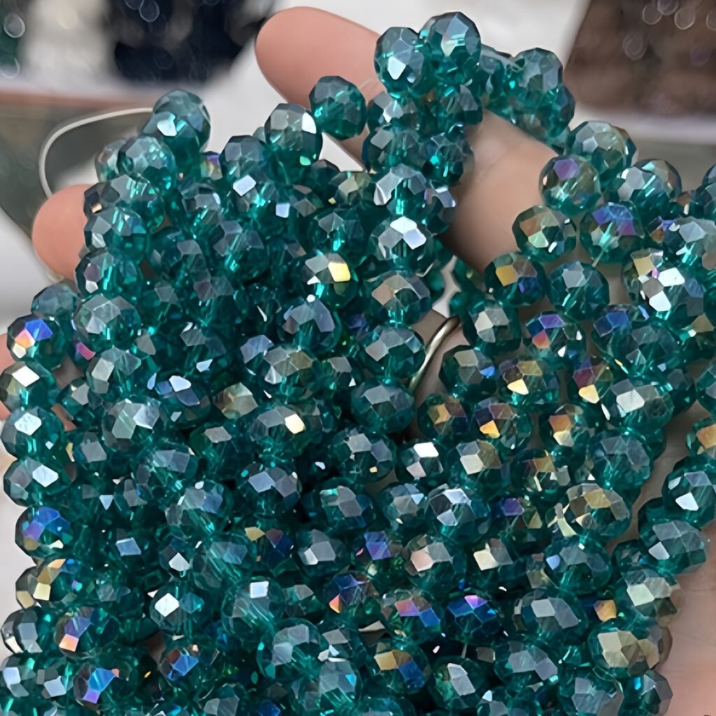 Peacock BlueAB Glass Crystal Briolette Beads 8mm 10mm for DIY Kit