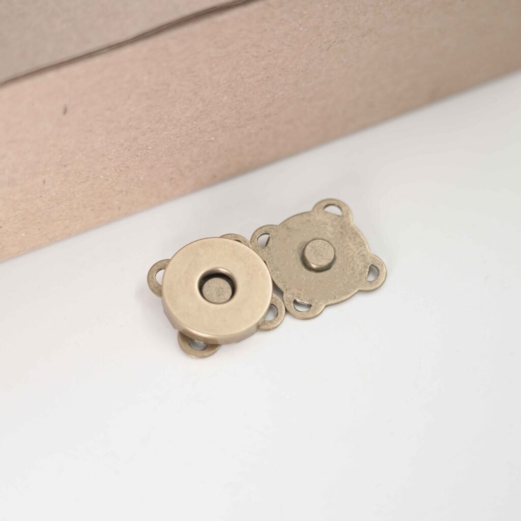 Bronze magnetic snap buttons for beaded bags and DIY bag closures