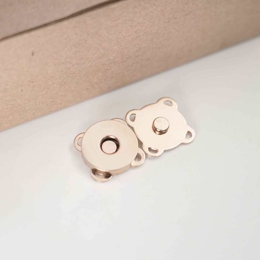 Gold magnetic snap buttons for beaded bags and DIY bag closures