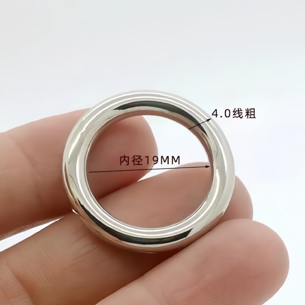 Spring metal loop size guide showing inner diameter and thickness details