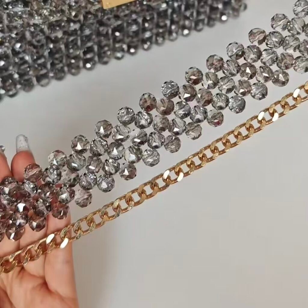 Crystal Beaded Kelly Bag