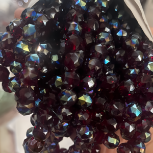 10mm Floral Carved Beads—Half Color - Image 2