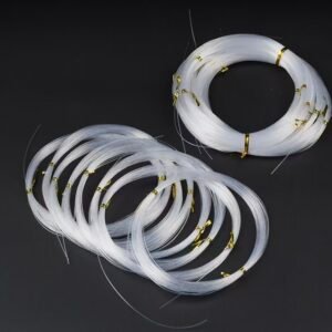 Beading fishing line for beaded bags in black and white