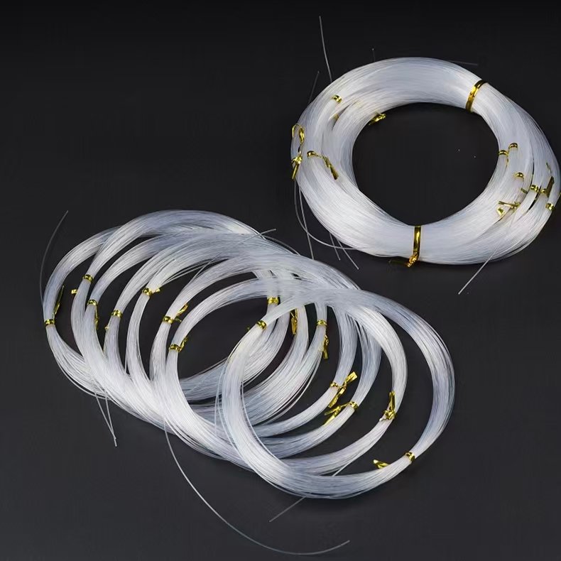 Beading fishing line for beaded bags in black and white