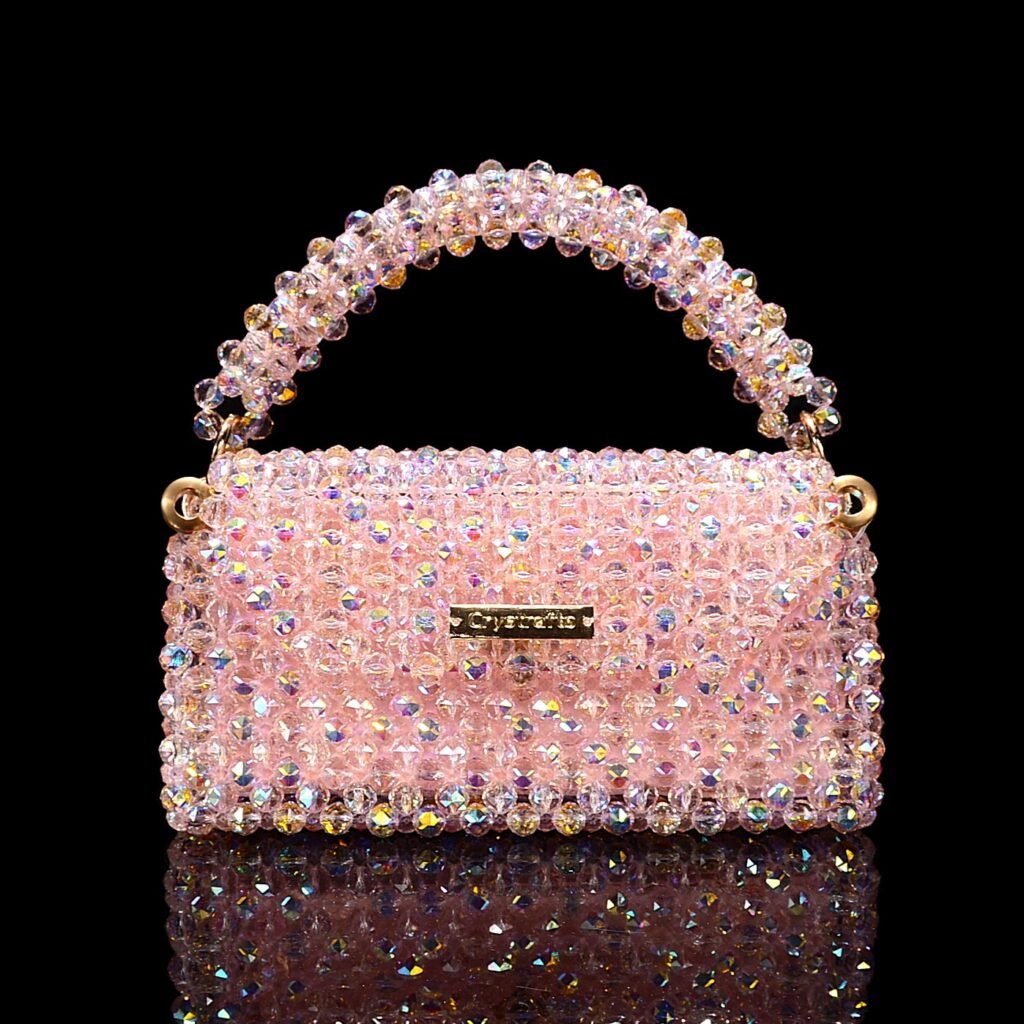 Crystal Beaded Multiway Bag with Removable Crystal Handle