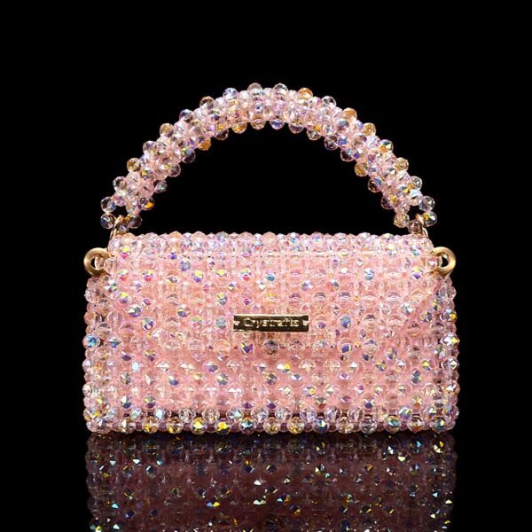 pink crystal bag