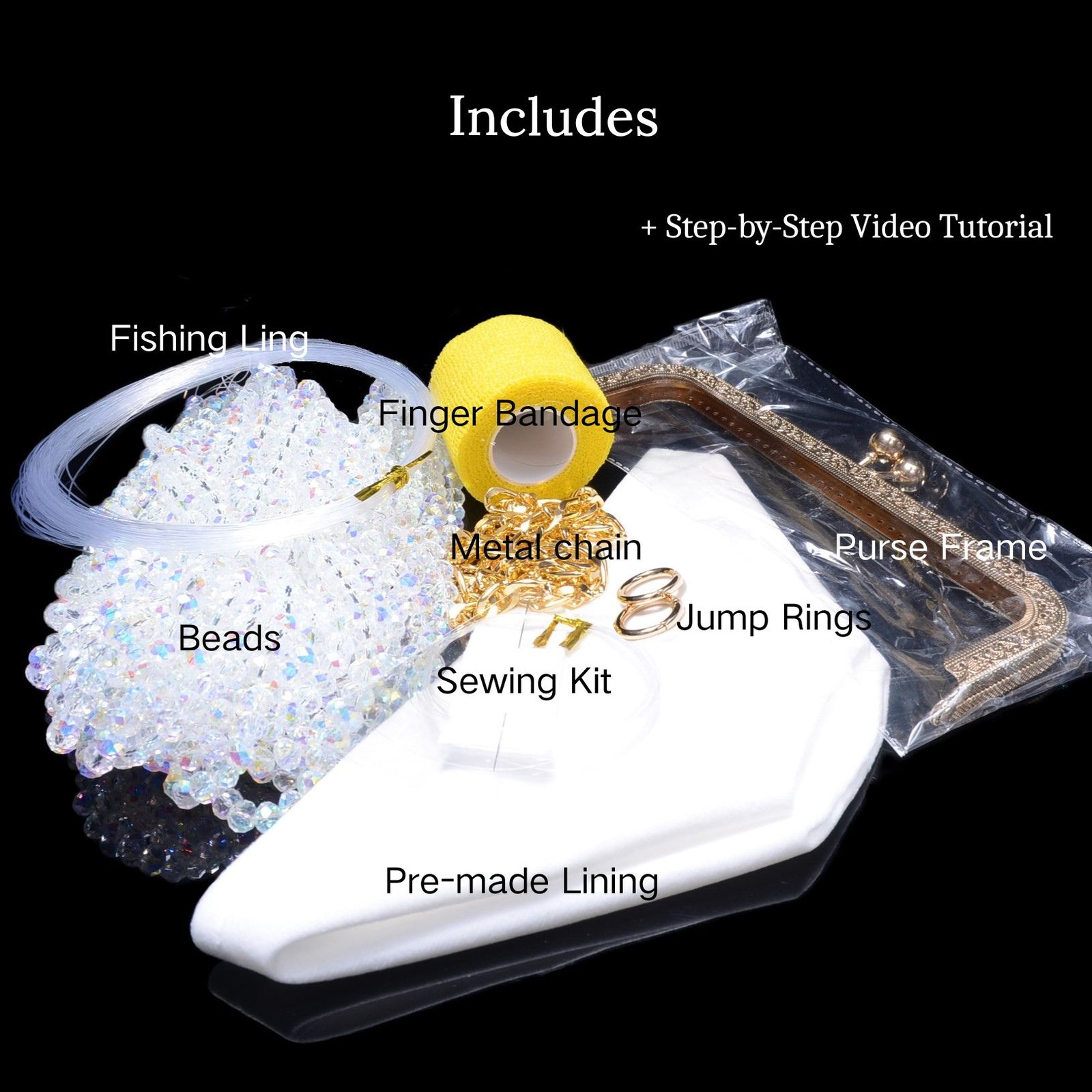 DIY Slim Crystal Moon Bag Kit - Image 2