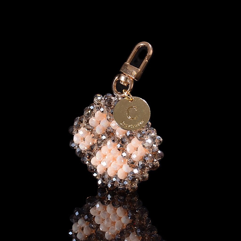 Handmade Crystal Cat Paw Charm Side View
