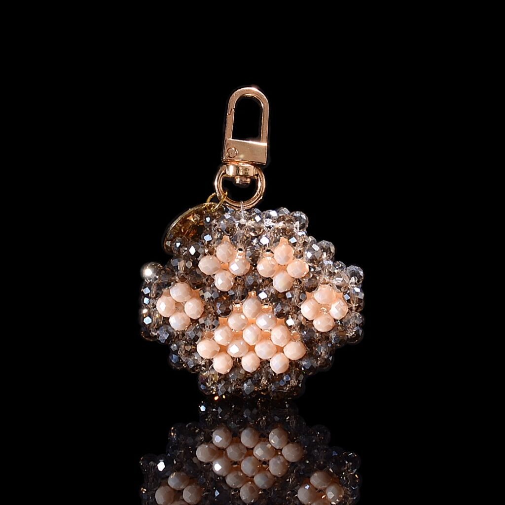 Handmade Crystal Cat Paw Charm Front View