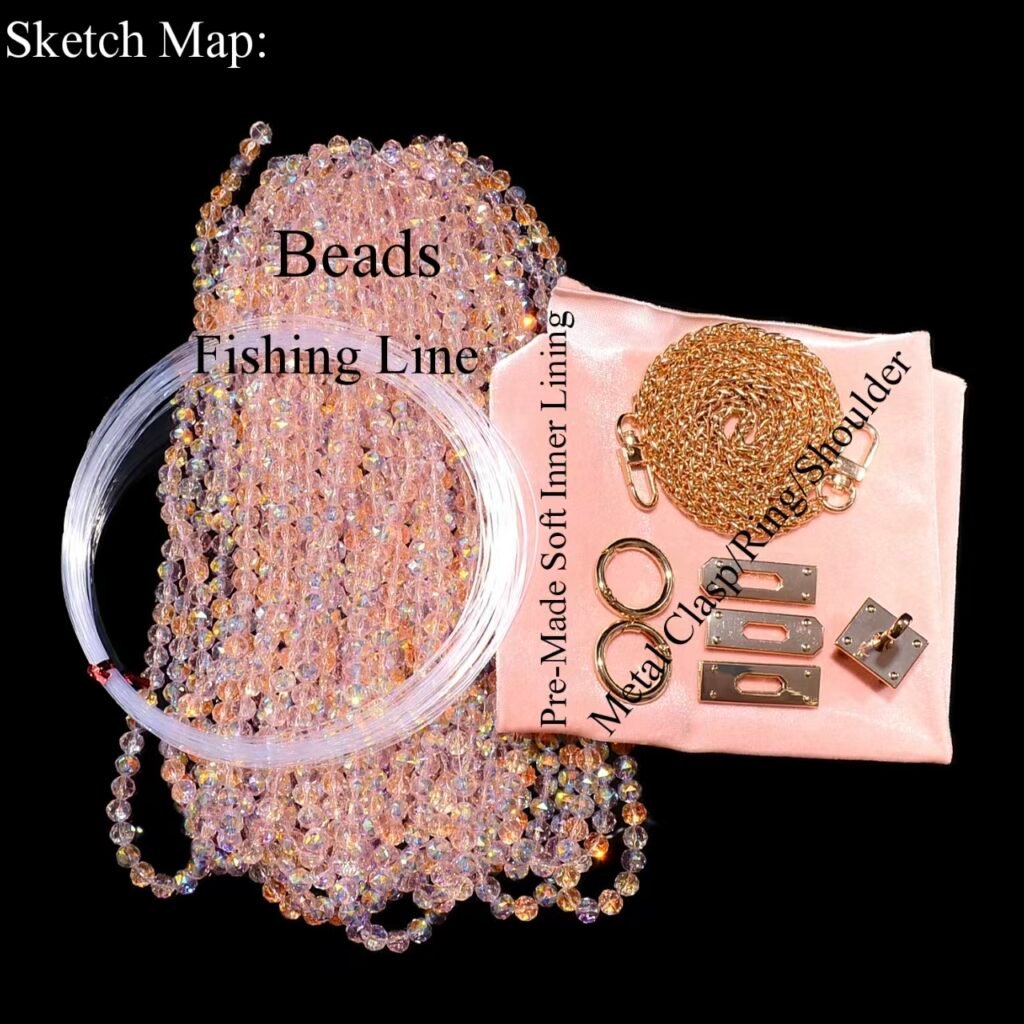 DIY Crystal Beaded Kelly Bag Kit