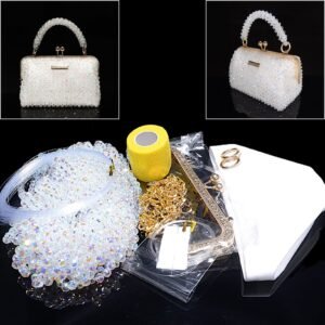 DIY Classic Crystal Beaded Moon Bag Kit 8mm