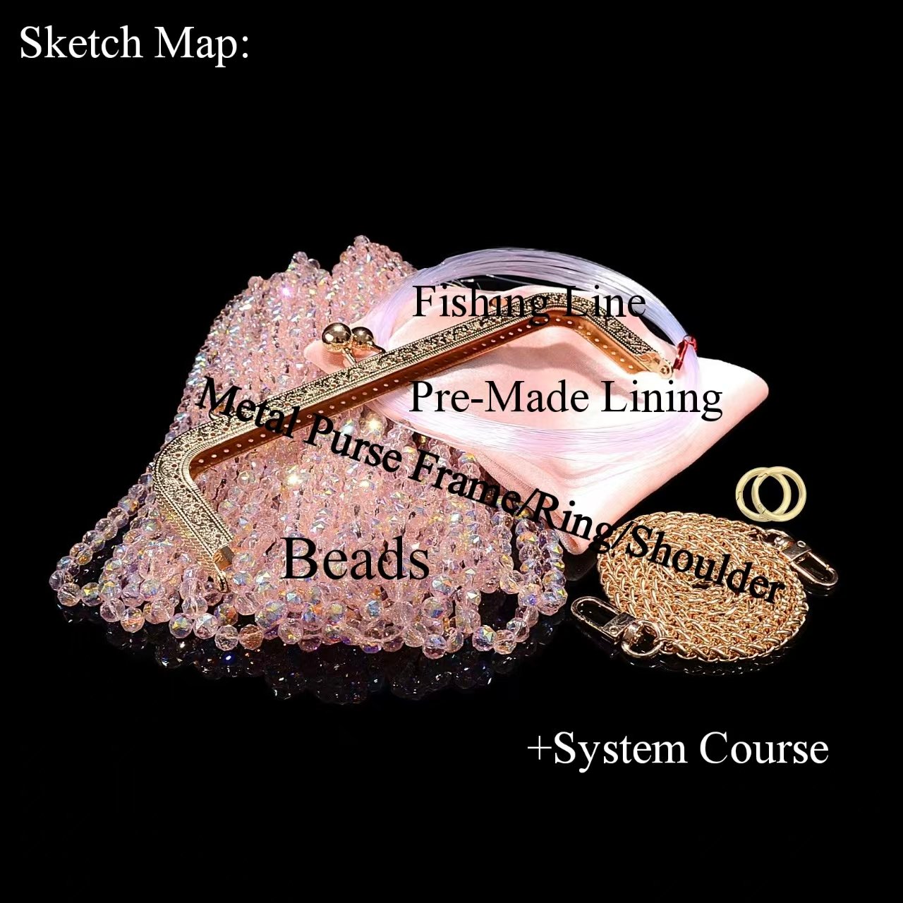 DIY Kit-#005 8mm Moon Bag - Image 2