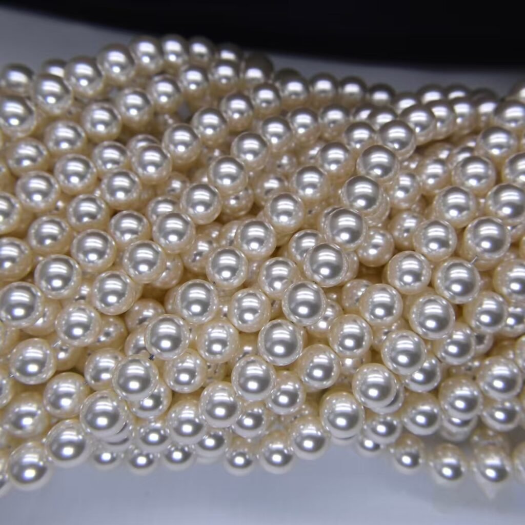 Premium Glass Pearl Beads in 650-White