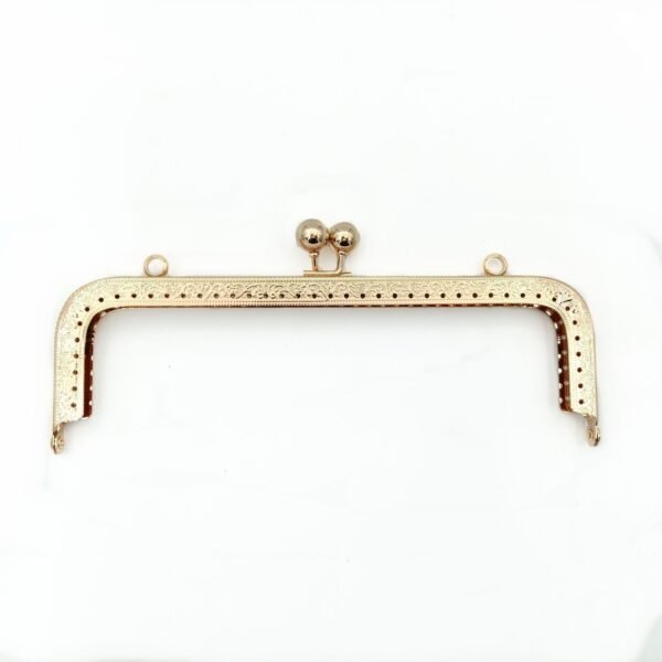 Gold 20cm standard metal frame clasp for beaded bags