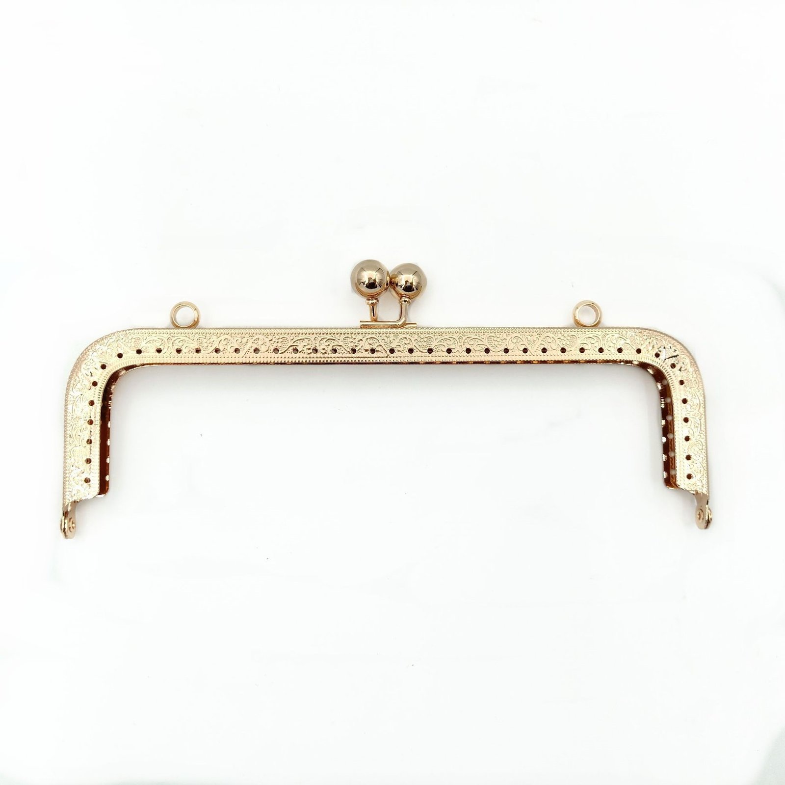 Gold 20cm standard metal frame clasp for beaded bags