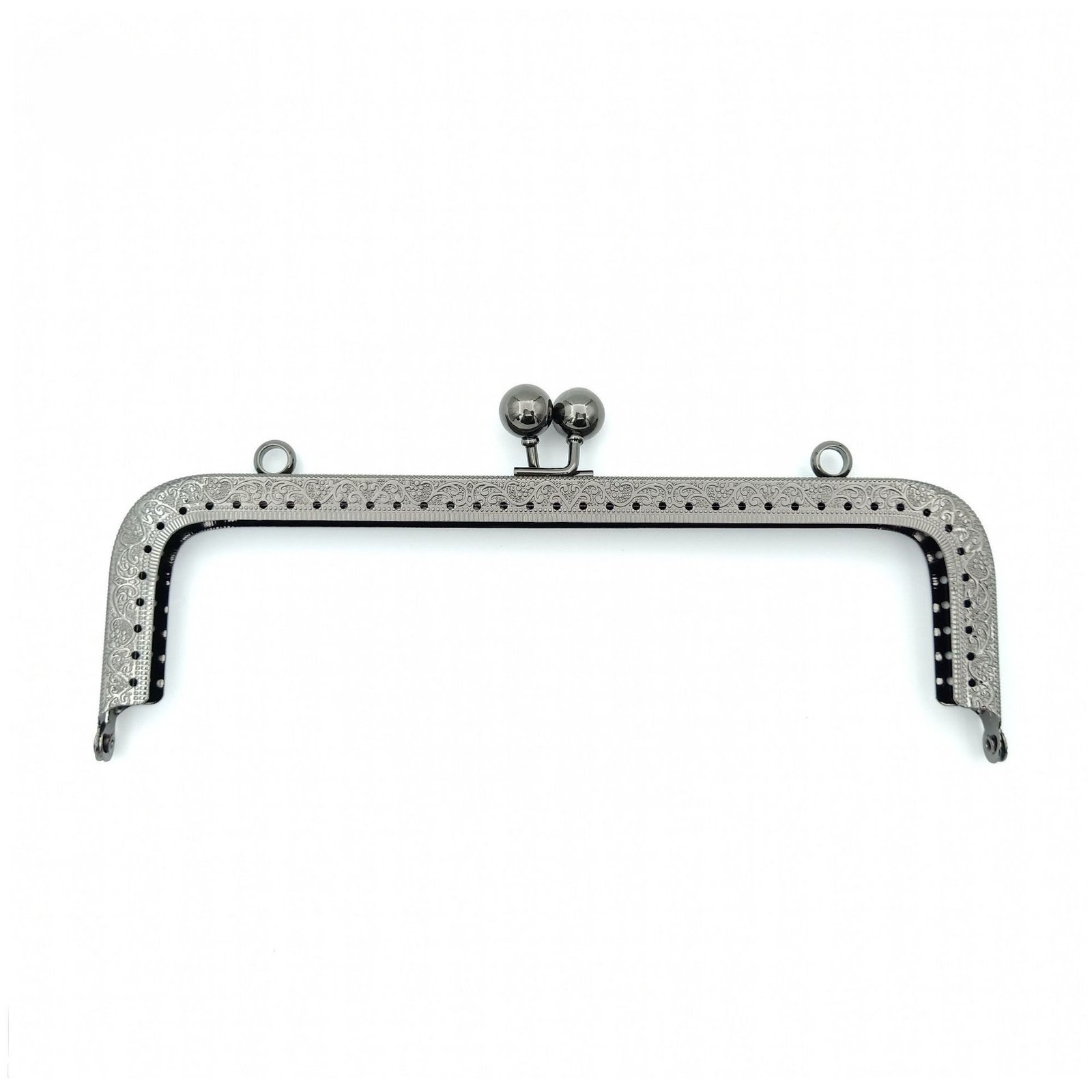 Gunmetal 20cm standard metal frame clasp for beaded bags