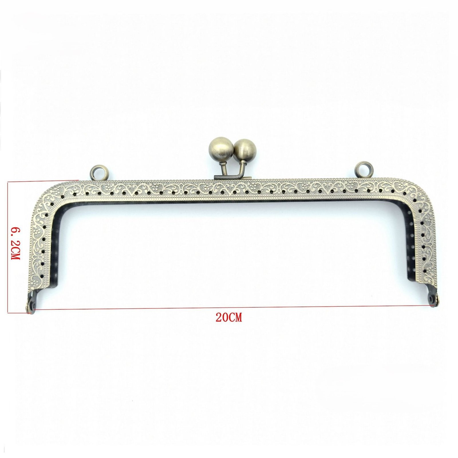 20cm standard metal frame clasp size guide with 6.2cm height and 81g weight